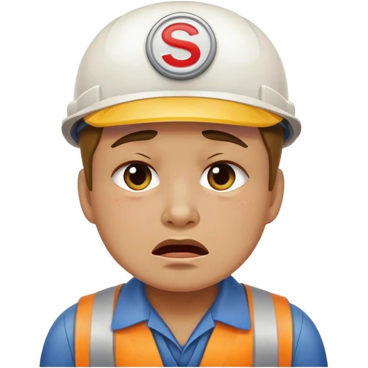 Subway worker crying emoji