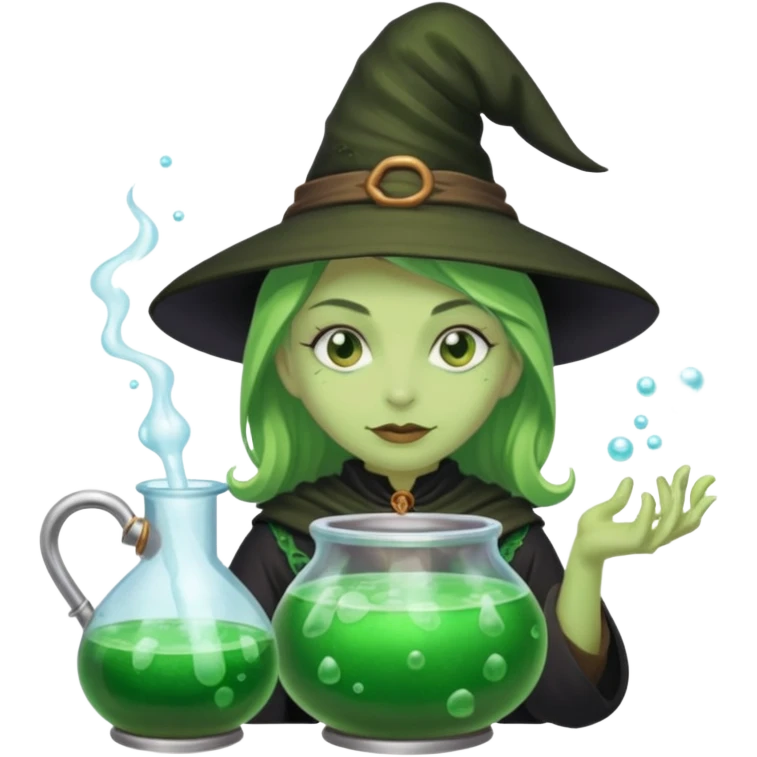 green witch cooking potion emoji