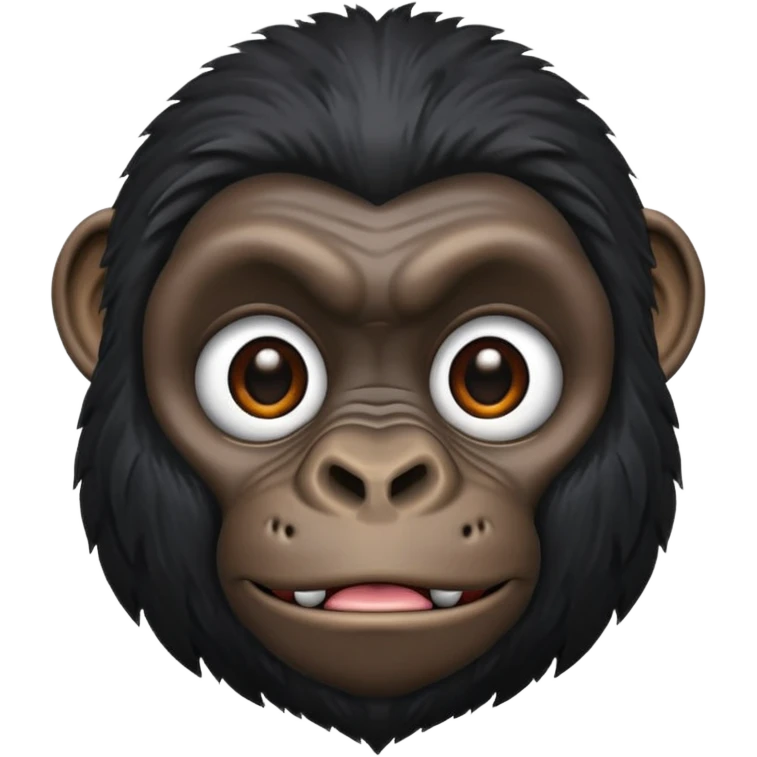 A black gorilla face emoji