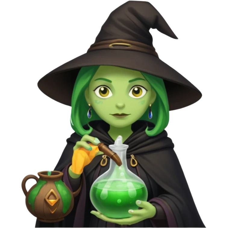 green witch cooking potion emoji
