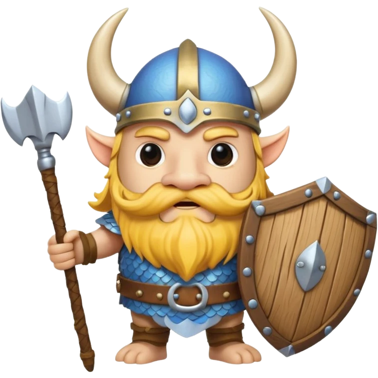 a cartoon Viking fish emoji