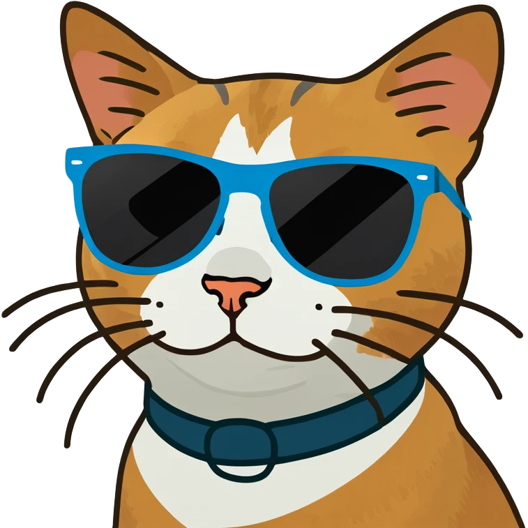 Cat with sunglasses emoji