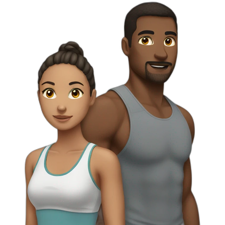 couple training together emoji