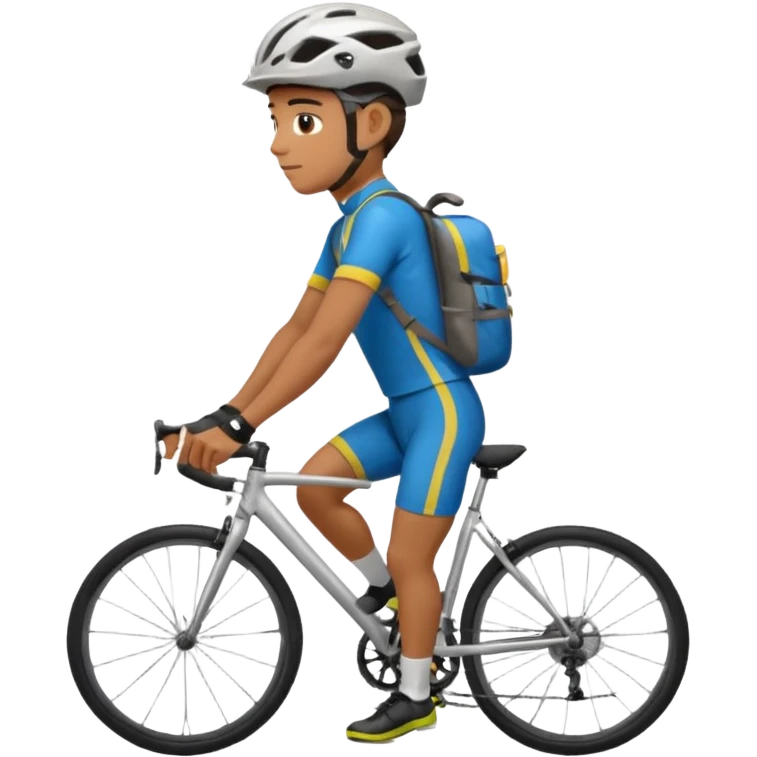 Cyclist with backpack emoji