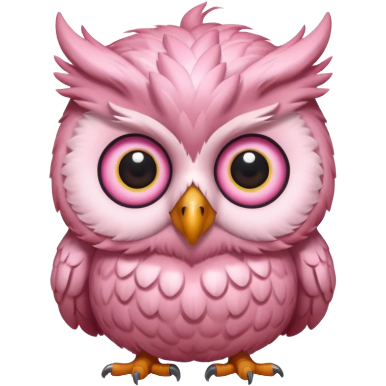 image of a pink owl emoji