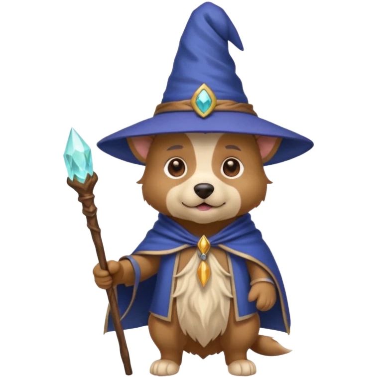 Dog wizard emoji