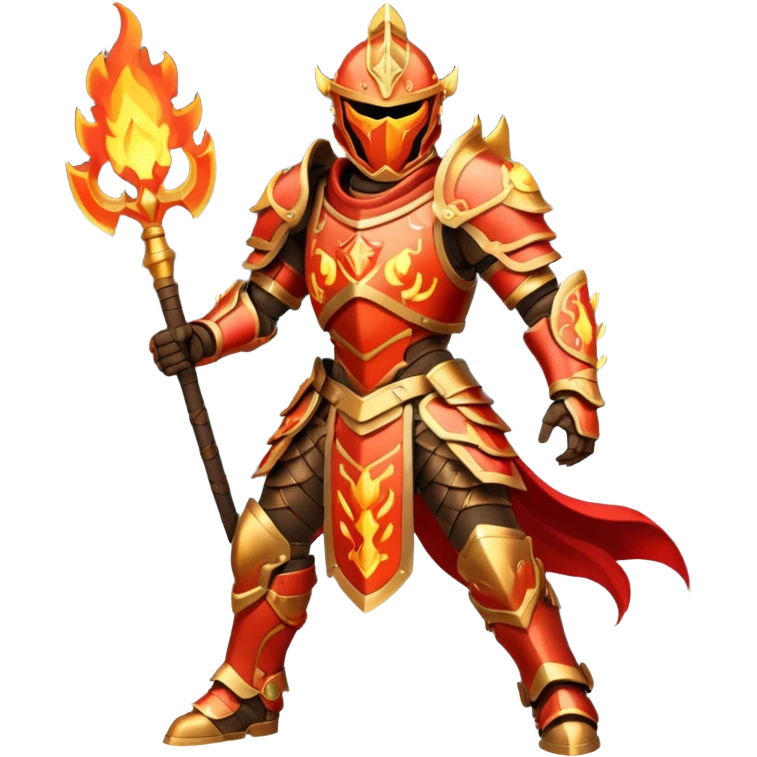 fire armored warrior emoji