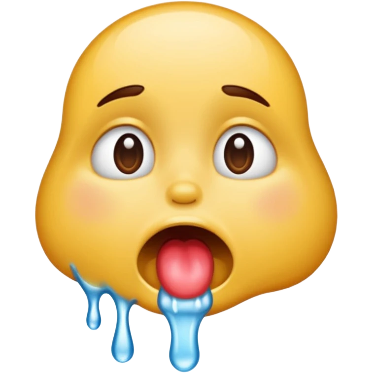 drooling saliva and spit dripping out of mouth only emoji