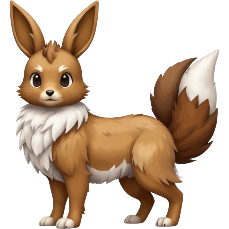 Bunny-Eevee-Sergal-hybrid-fusion, full body emoji