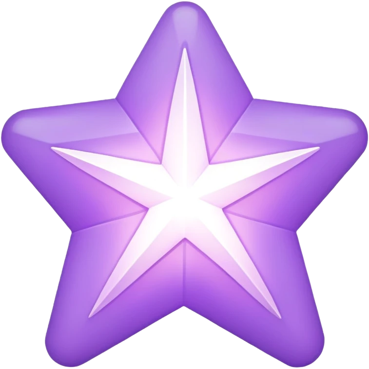 White and pastel purple star emoji