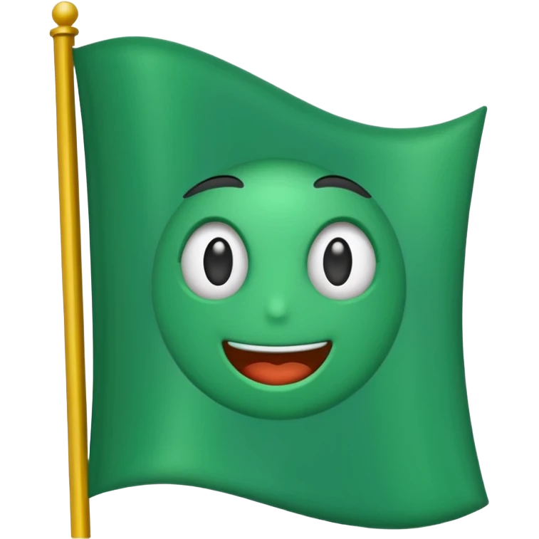 Green flag like a go flag emoji