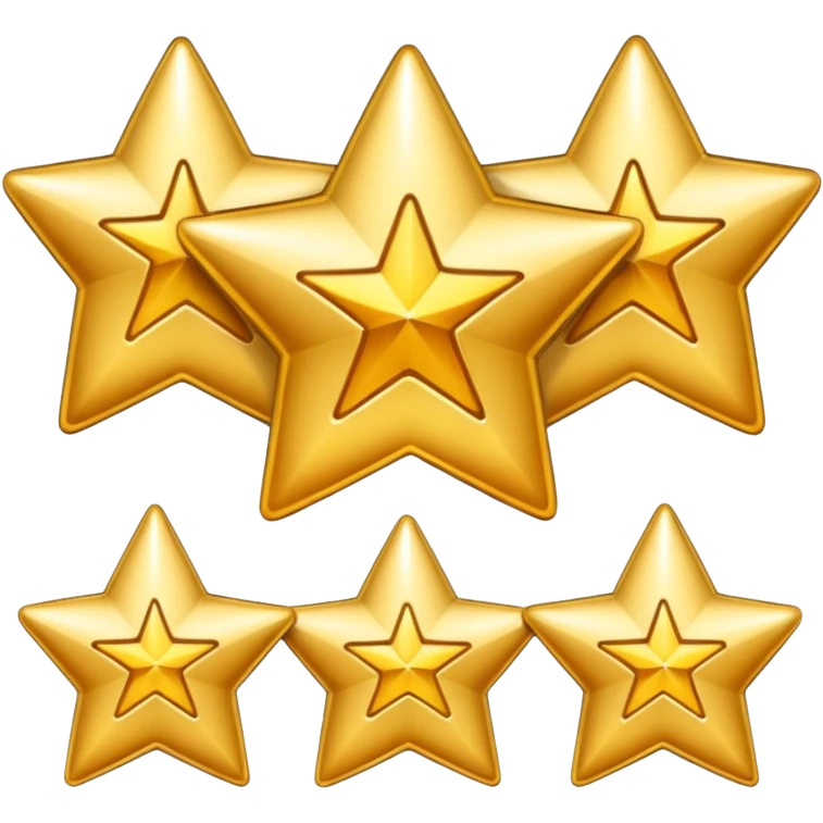 4.5 stars with the 5th star half of it filled emoji