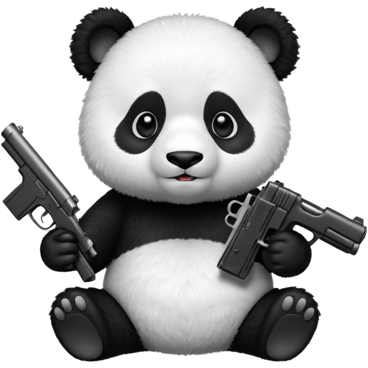 Panda with a gun emoji