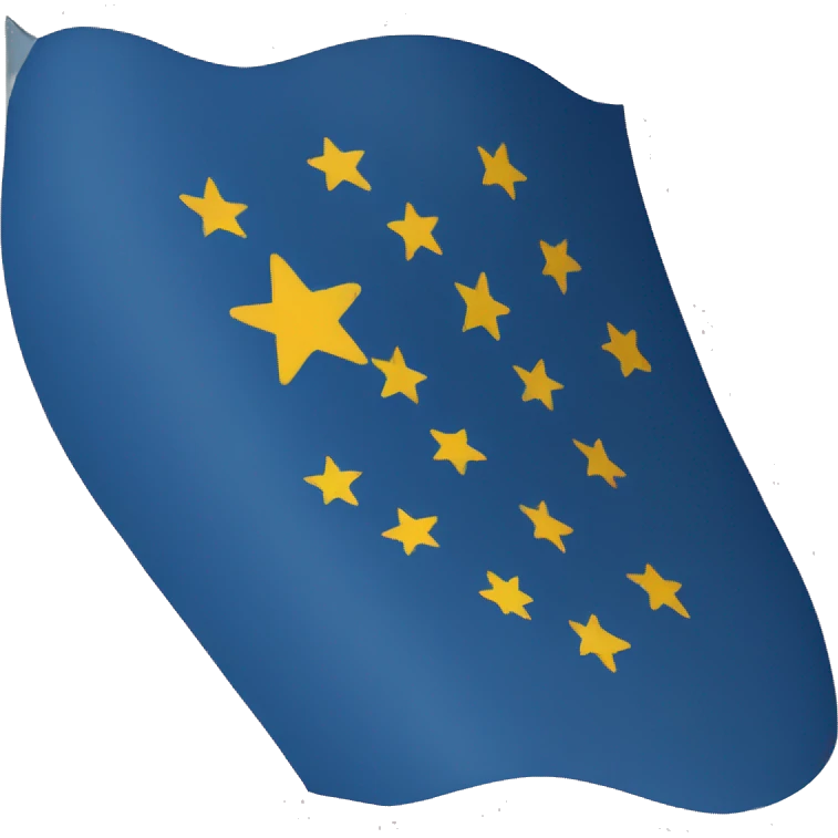  blue base with a crescent and star flag emoji
