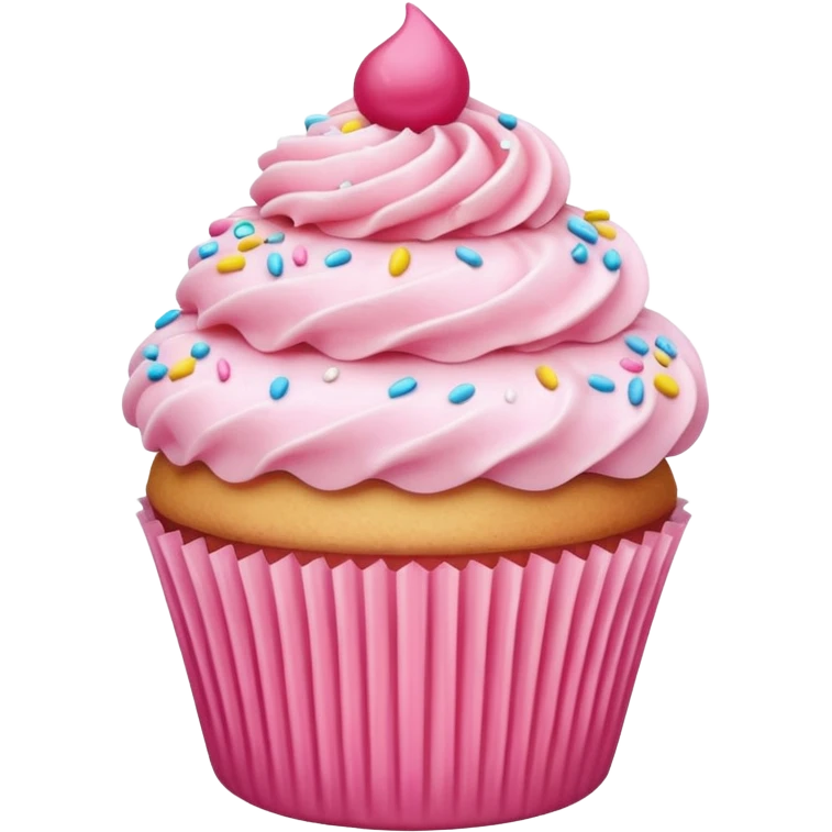 Cupcake with pink icing emoji