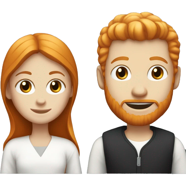 Ginger girl and white boy in Mercedes A class emoji