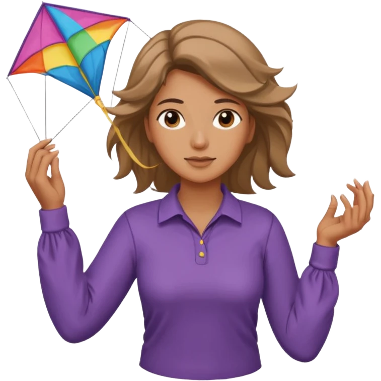 woman kite maker emoji
