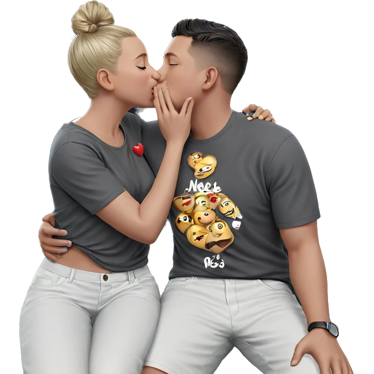 couple sharing a kiss emoji