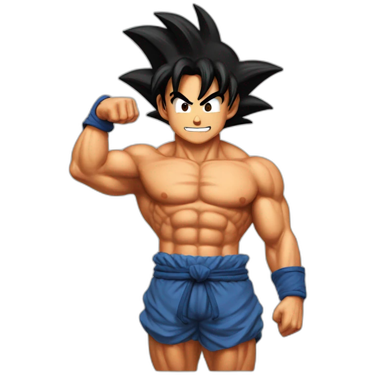 does goku clean nuts? emoji