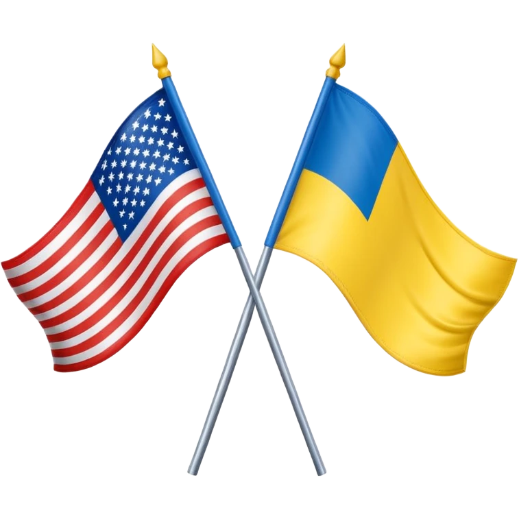 usa and ukraine flags together, sport equipment under emoji