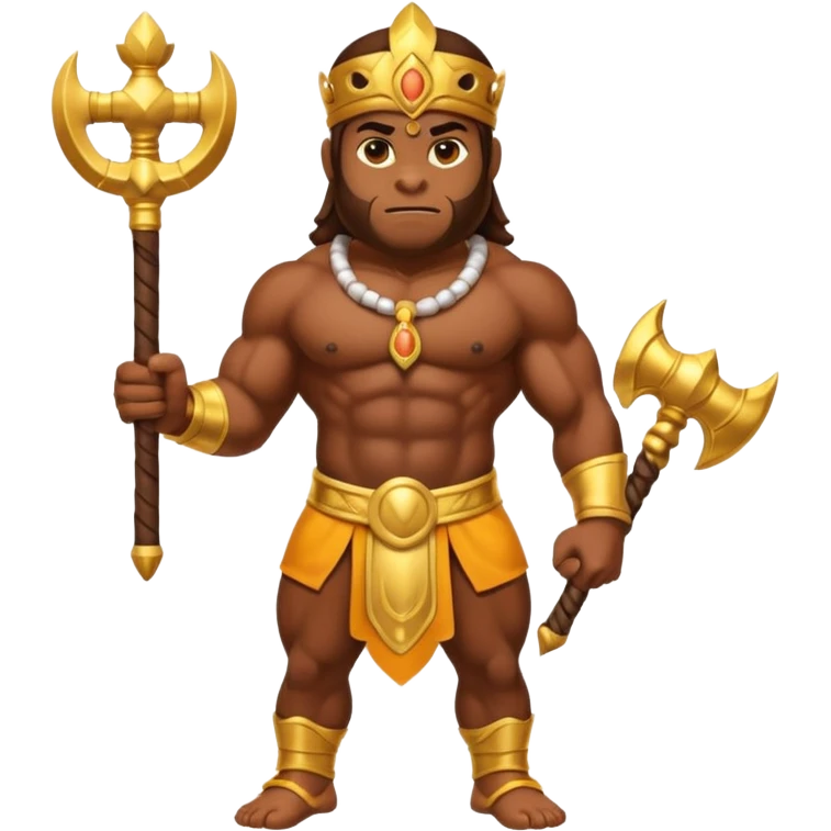 Hanumanji and mace emoji