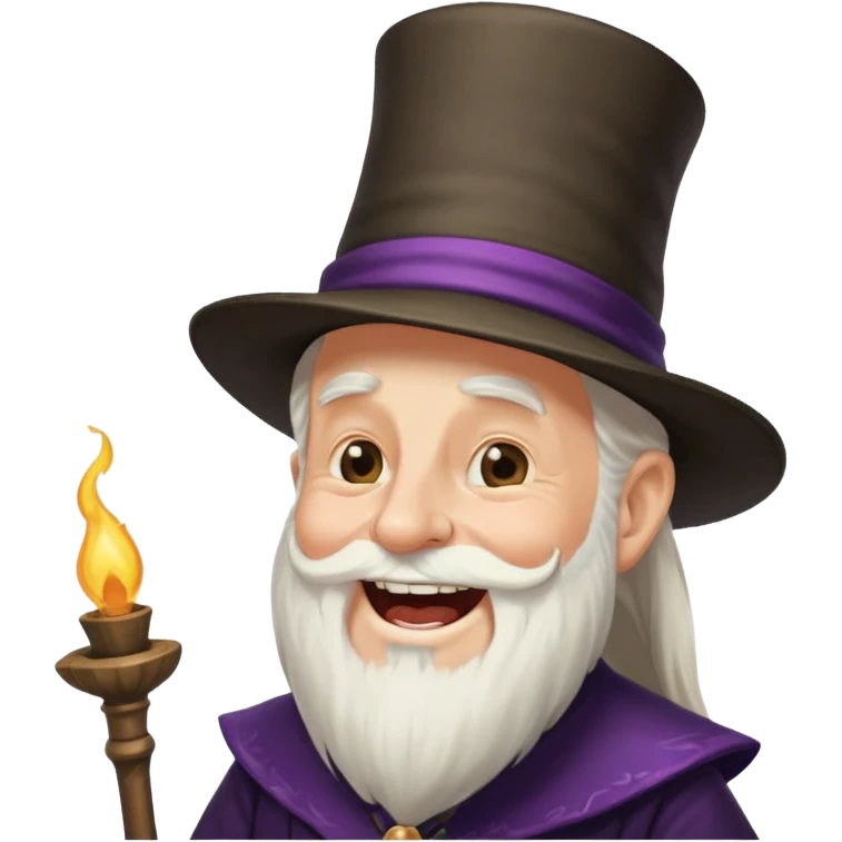 An old magician laughing 🤣 emoji