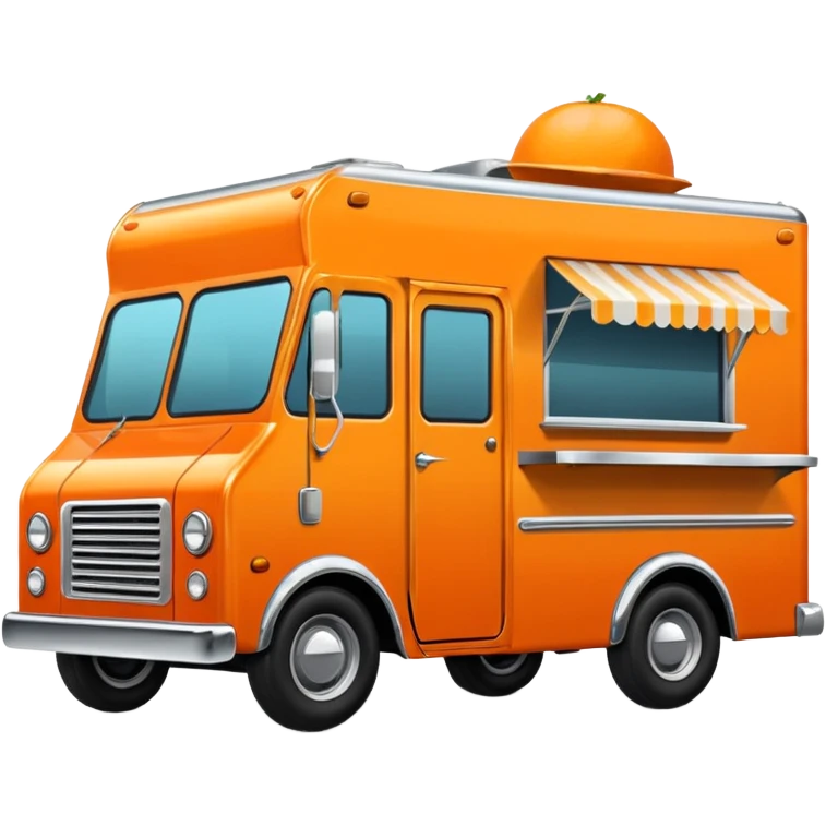 Orange food truck. emoji