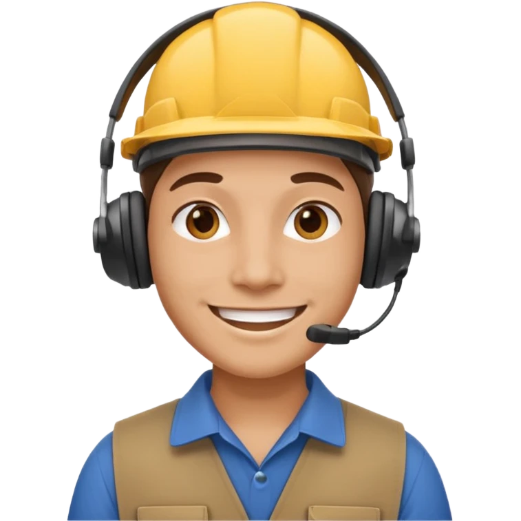 Technicians with Semi-Visual Face(one person) emoji