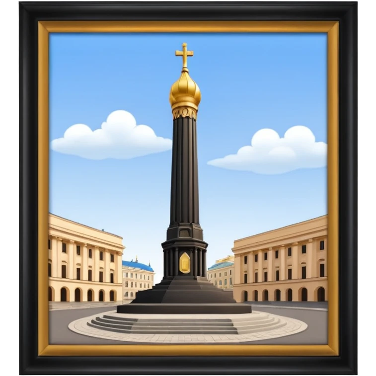 Ukrainian monument on the main square emoji