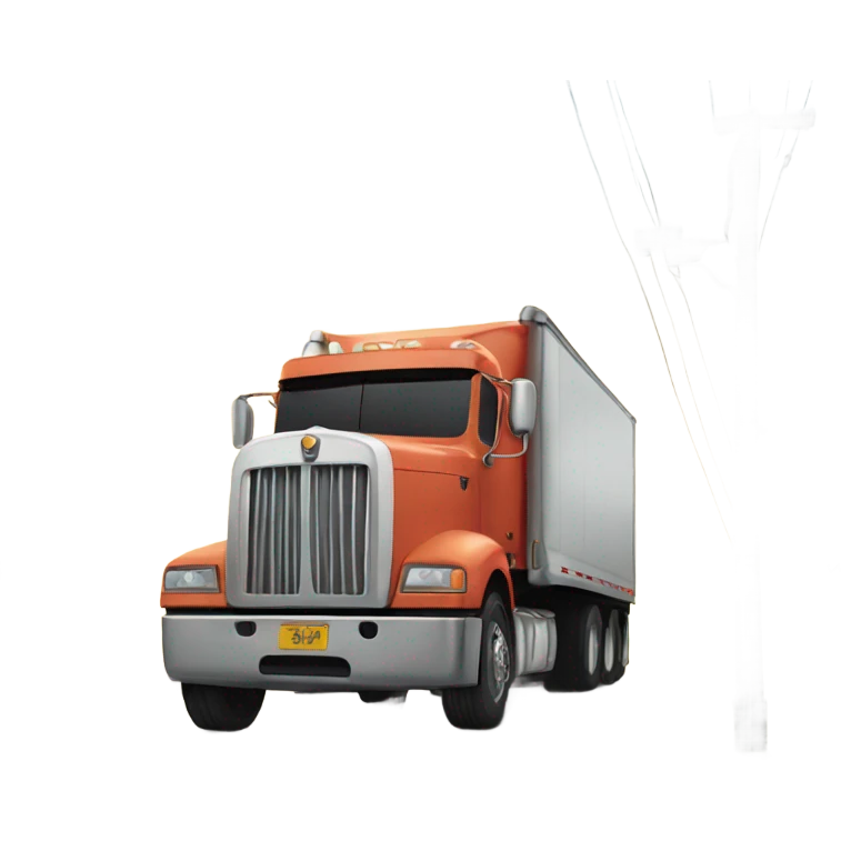 truck crashing into a pole emoji