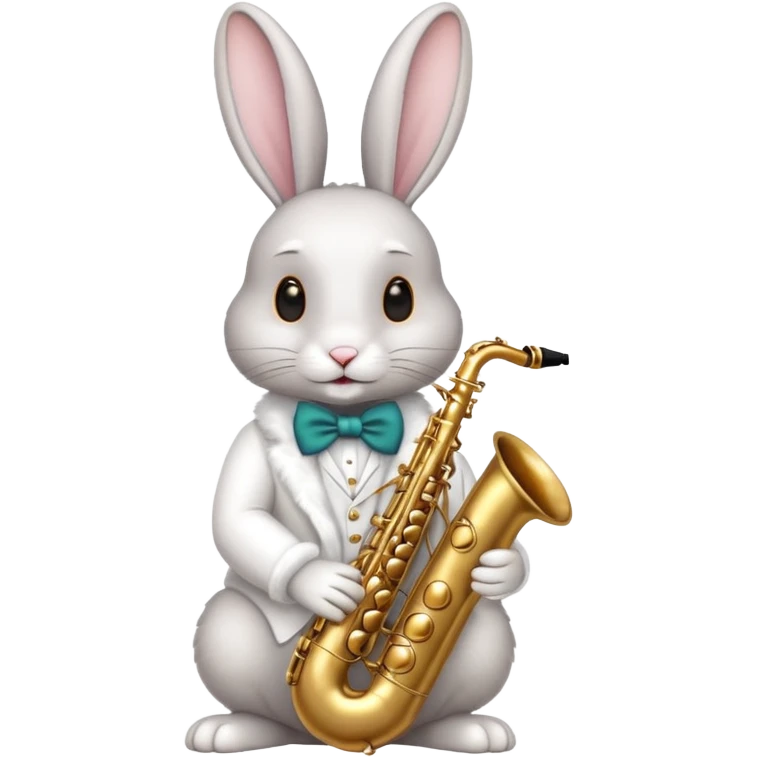 rabit playing saxophone jazz emoji