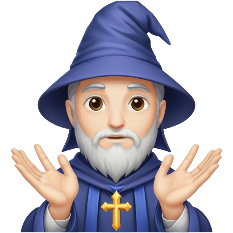 wizard making a cross with hands emoji