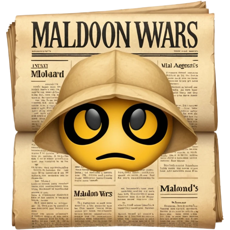 a newspaper that reads MALDONADO WARS emoji