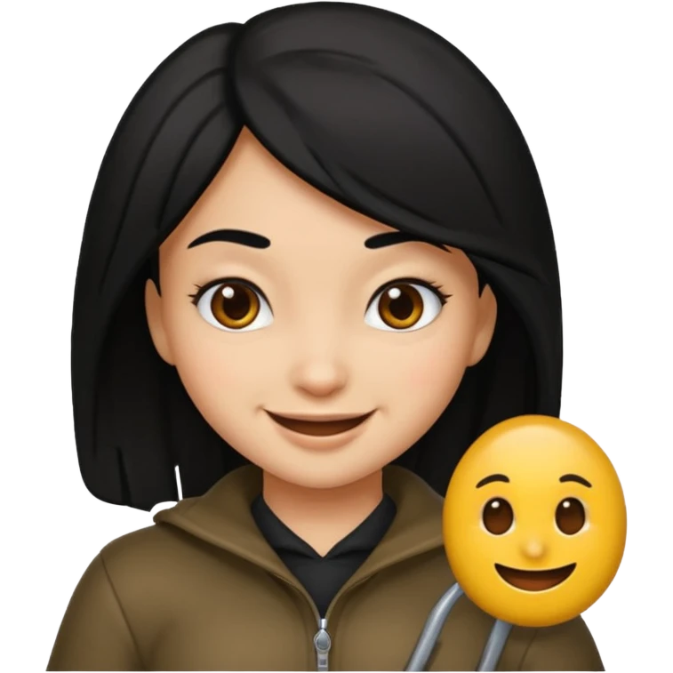 Girl robber emoji black hair emoji