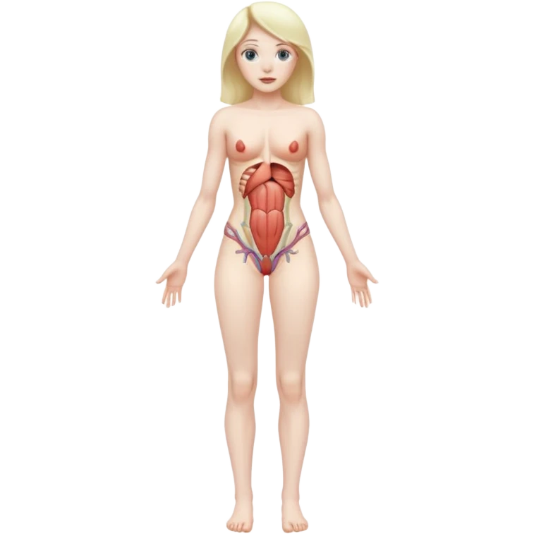 Female anatomy, full body emoji