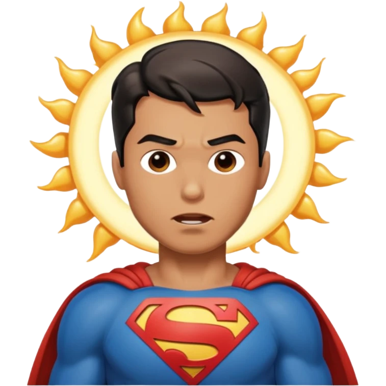 Superman spewing shit in the sun emoji