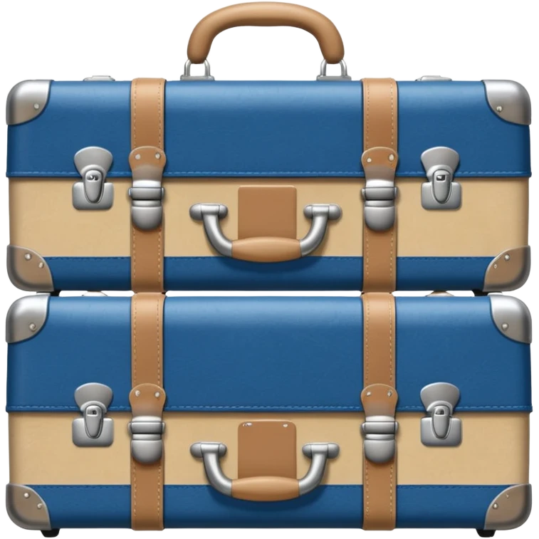 blue and beige suitcases emoji