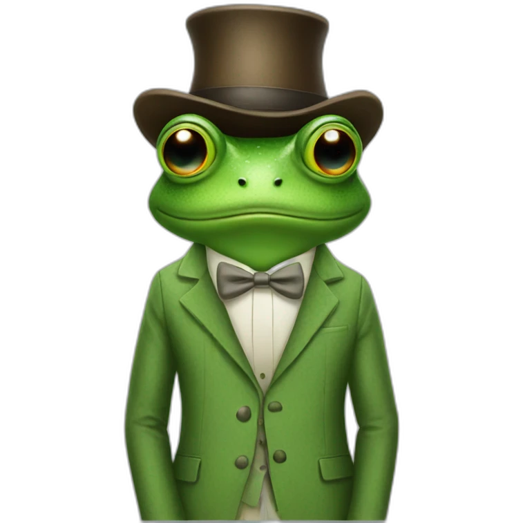 Dressing mr frog emoji