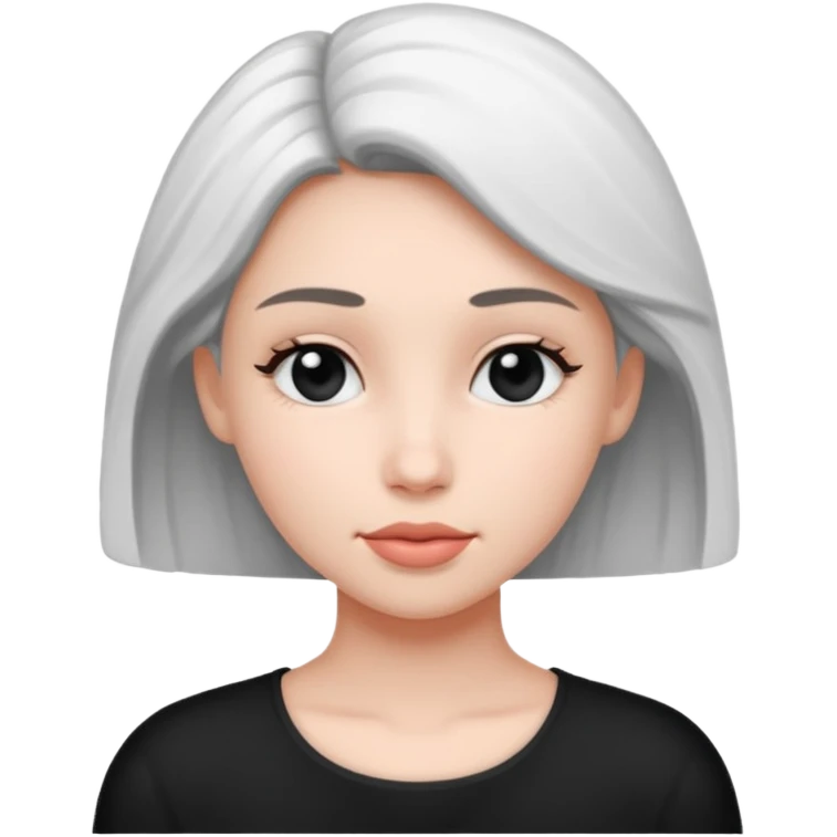 Tender Portrait female B&W emoji