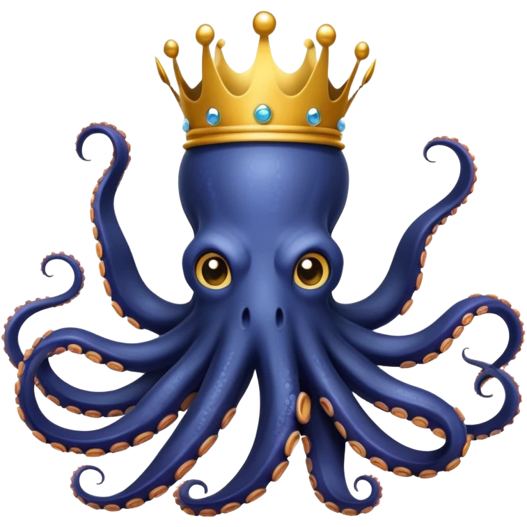 🐙👑 Octopus King – Ruler of the deep, tentacles of power. emoji