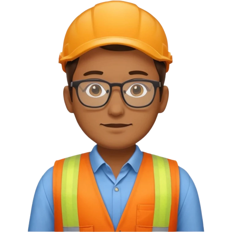 CAD technician in orange waistcoat  emoji
