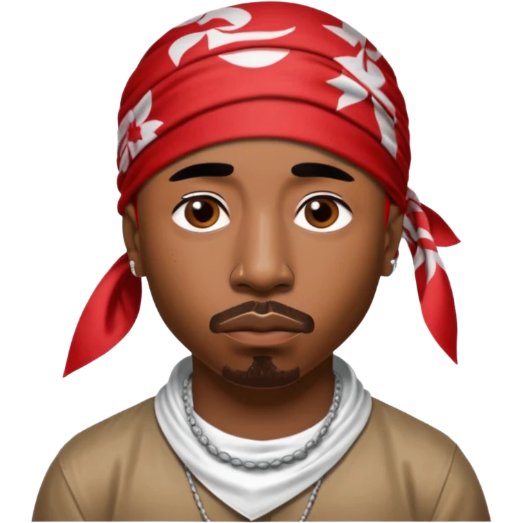 2Pac face emoji