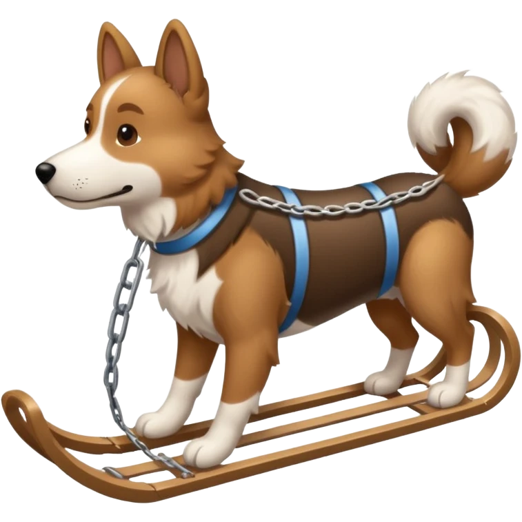 dog with back sled emoji