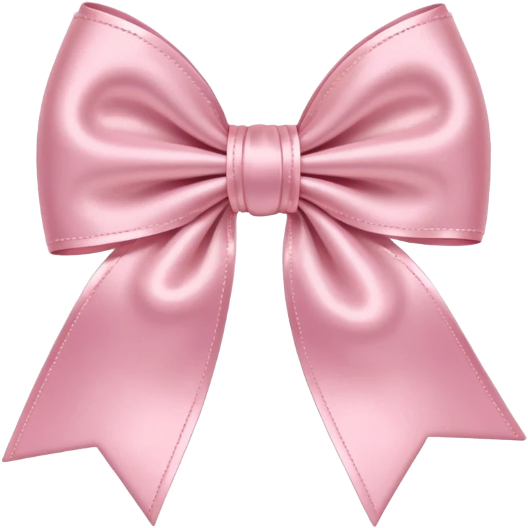 Cute pastel pink bow emoji