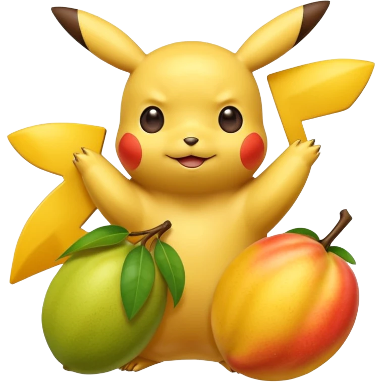 Pikachu holding 2 ba emoji