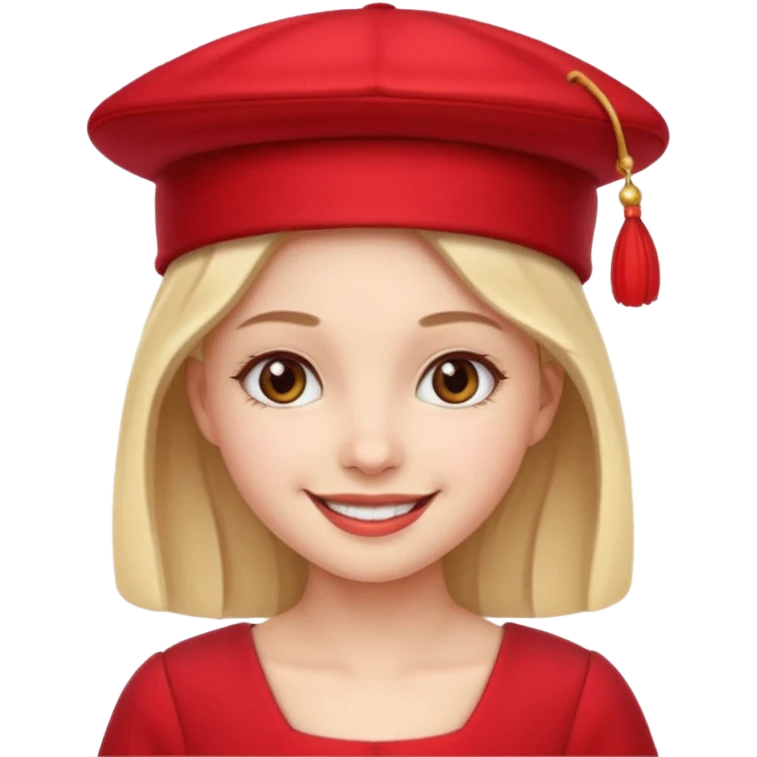 red hat and red dress girl emoji