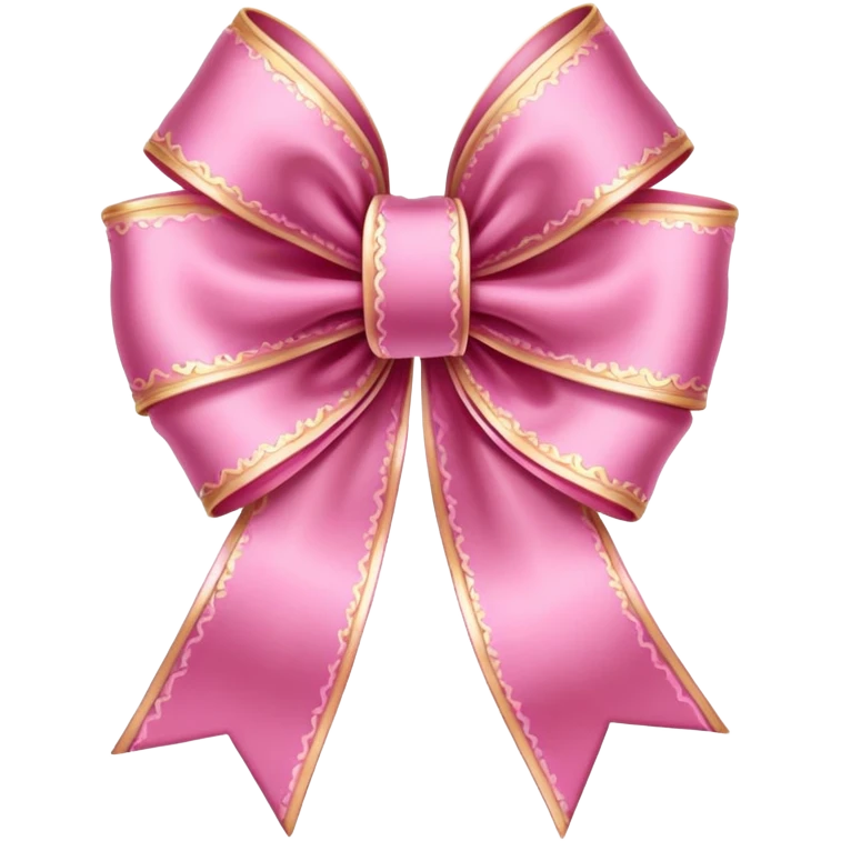 rococo ribbon pink emoji