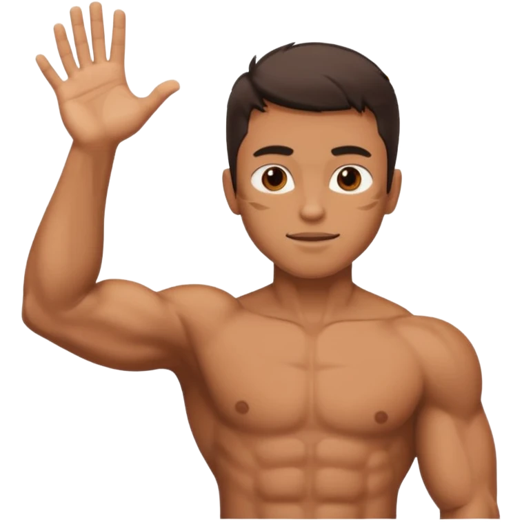 joshua bible chracter raising his hand stopping the sun emoji