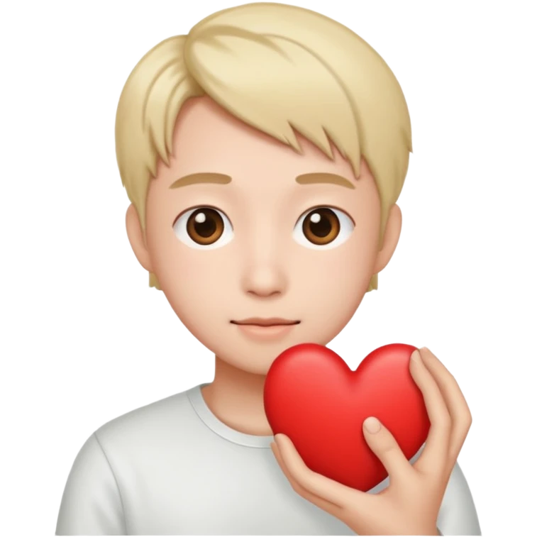 bangchan making a heart  emoji