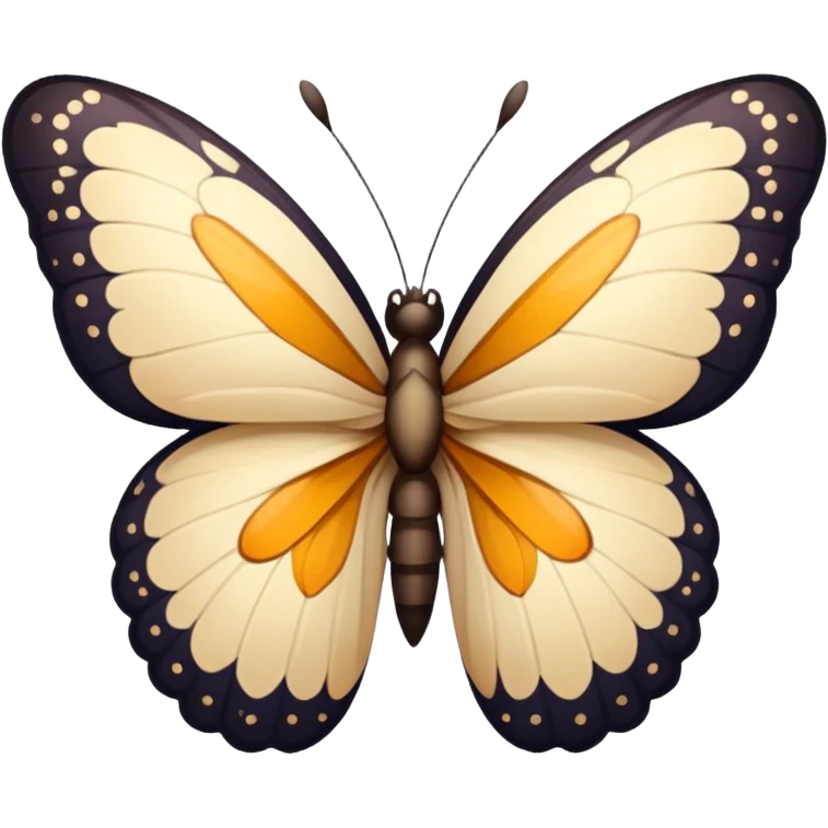 цвеок а на нем бабочка beige emoji